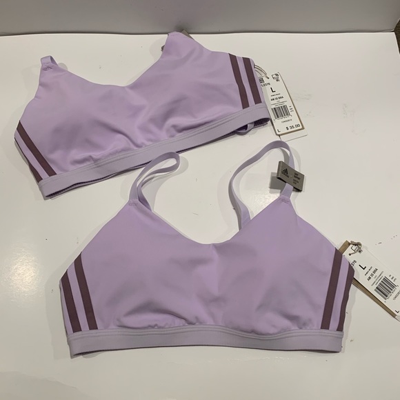 adidas Other - 2 adidas AM 3 Strip Sports Bras - Large